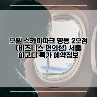 호텔 스카이파크 명동 2호점 (비즈니스 편의성) 서울 아고다 특가 예약정보