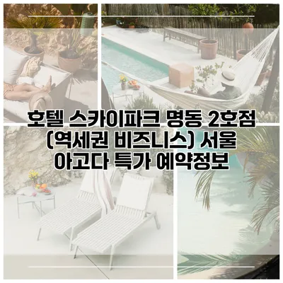 호텔 스카이파크 명동 2호점 (역세권 비즈니스) 서울 아고다 특가 예약정보