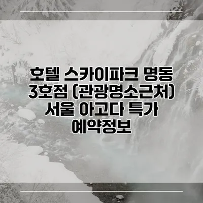 호텔 스카이파크 명동 3호점 (관광명소근처) 서울 아고다 특가 예약정보