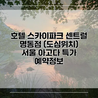 호텔 스카이파크 센트럴 명동점 (도심위치) 서울 아고다 특가 예약정보