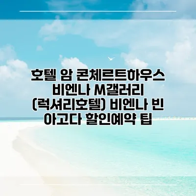 호텔 암 콘체르트하우스 비엔나 M갤러리 (럭셔리호텔) 비엔나 빈 아고다 할인예약 팁