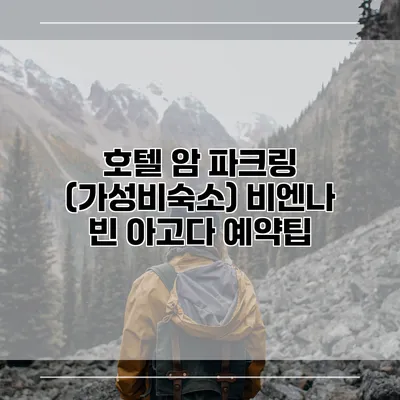 호텔 암 파크링 (가성비숙소) 비엔나 빈 아고다 예약팁