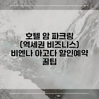 호텔 암 파크링 (역세권 비즈니스) 비엔나 아고다 할인예약 꿀팁