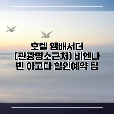 호텔 앰배서더 (관광명소근처) 비엔나 빈 아고다 할인예약 팁