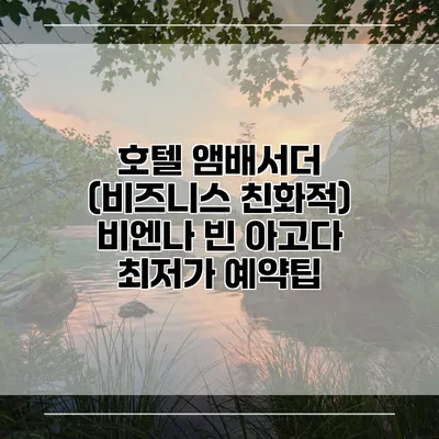 호텔 앰배서더 (비즈니스 친화적) 비엔나 빈 아고다 최저가 예약팁