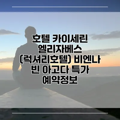 호텔 카이세린 엘리자베스 (럭셔리호텔) 비엔나 빈 아고다 특가 예약정보