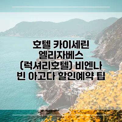 호텔 카이세린 엘리자베스 (럭셔리호텔) 비엔나 빈 아고다 할인예약 팁