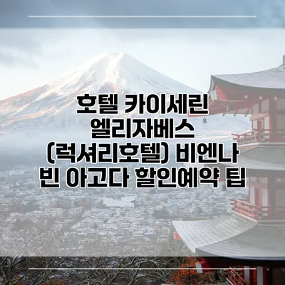 호텔 카이세린 엘리자베스 (럭셔리호텔) 비엔나 빈 아고다 할인예약 팁