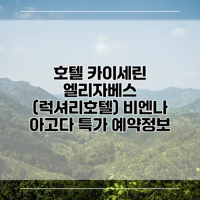 호텔 카이세린 엘리자베스 (럭셔리호텔) 비엔나 아고다 특가 예약정보