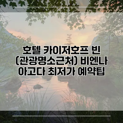 호텔 카이저호프 빈 (관광명소근처) 비엔나 아고다 최저가 예약팁