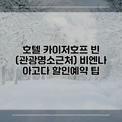 호텔 카이저호프 빈 (관광명소근처) 비엔나 아고다 할인예약 팁