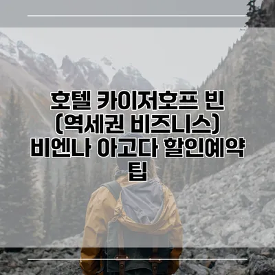 호텔 카이저호프 빈 (역세권 비즈니스) 비엔나 아고다 할인예약 팁