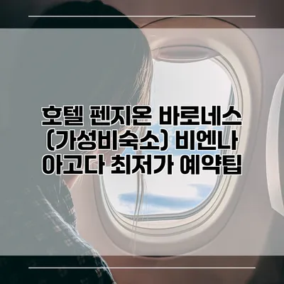 호텔 펜지온 바로네스 (가성비숙소) 비엔나 아고다 최저가 예약팁