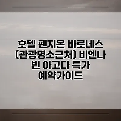 호텔 펜지온 바로네스 (관광명소근처) 비엔나 빈 아고다 특가 예약가이드
