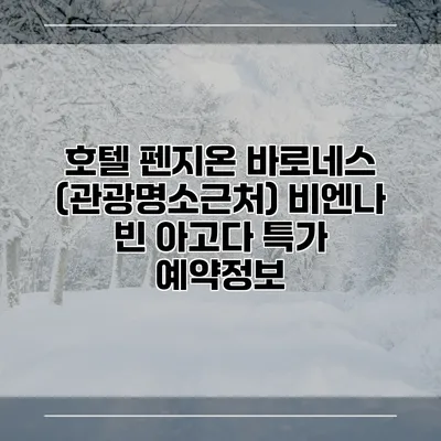 호텔 펜지온 바로네스 (관광명소근처) 비엔나 빈 아고다 특가 예약정보