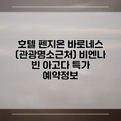 호텔 펜지온 바로네스 (관광명소근처) 비엔나 빈 아고다 특가 예약정보