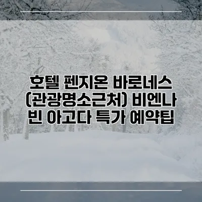 호텔 펜지온 바로네스 (관광명소근처) 비엔나 빈 아고다 특가 예약팁