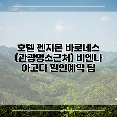호텔 펜지온 바로네스 (관광명소근처) 비엔나 아고다 할인예약 팁
