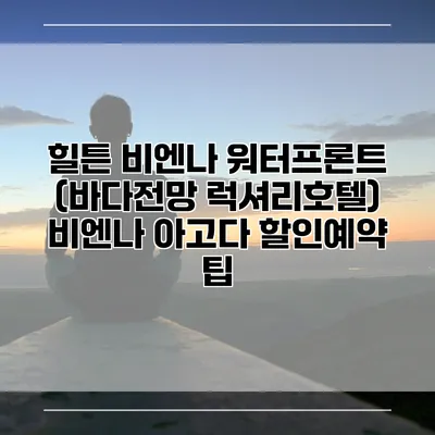힐튼 비엔나 워터프론트 (바다전망 럭셔리호텔) 비엔나 아고다 할인예약 팁