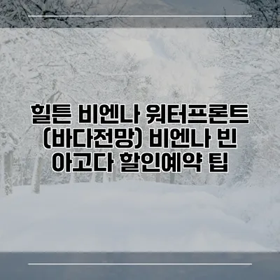 힐튼 비엔나 워터프론트 (바다전망) 비엔나 빈 아고다 할인예약 팁