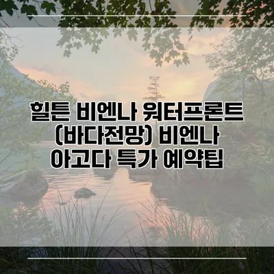 힐튼 비엔나 워터프론트 (바다전망) 비엔나 아고다 특가 예약팁