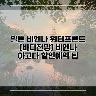 힐튼 비엔나 워터프론트 (바다전망) 비엔나 아고다 할인예약 팁