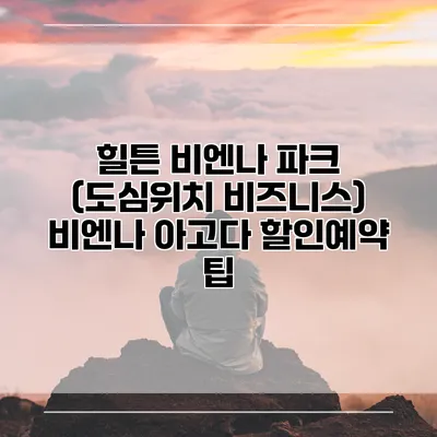 힐튼 비엔나 파크 (도심위치 비즈니스) 비엔나 아고다 할인예약 팁