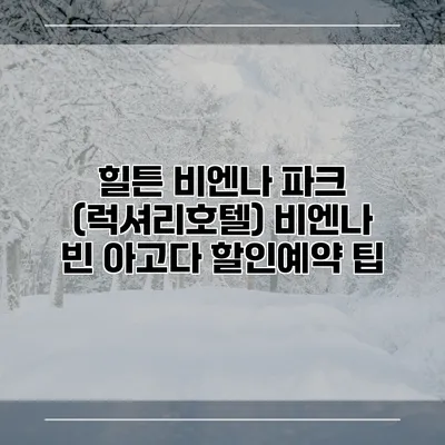 힐튼 비엔나 파크 (럭셔리호텔) 비엔나 빈 아고다 할인예약 팁